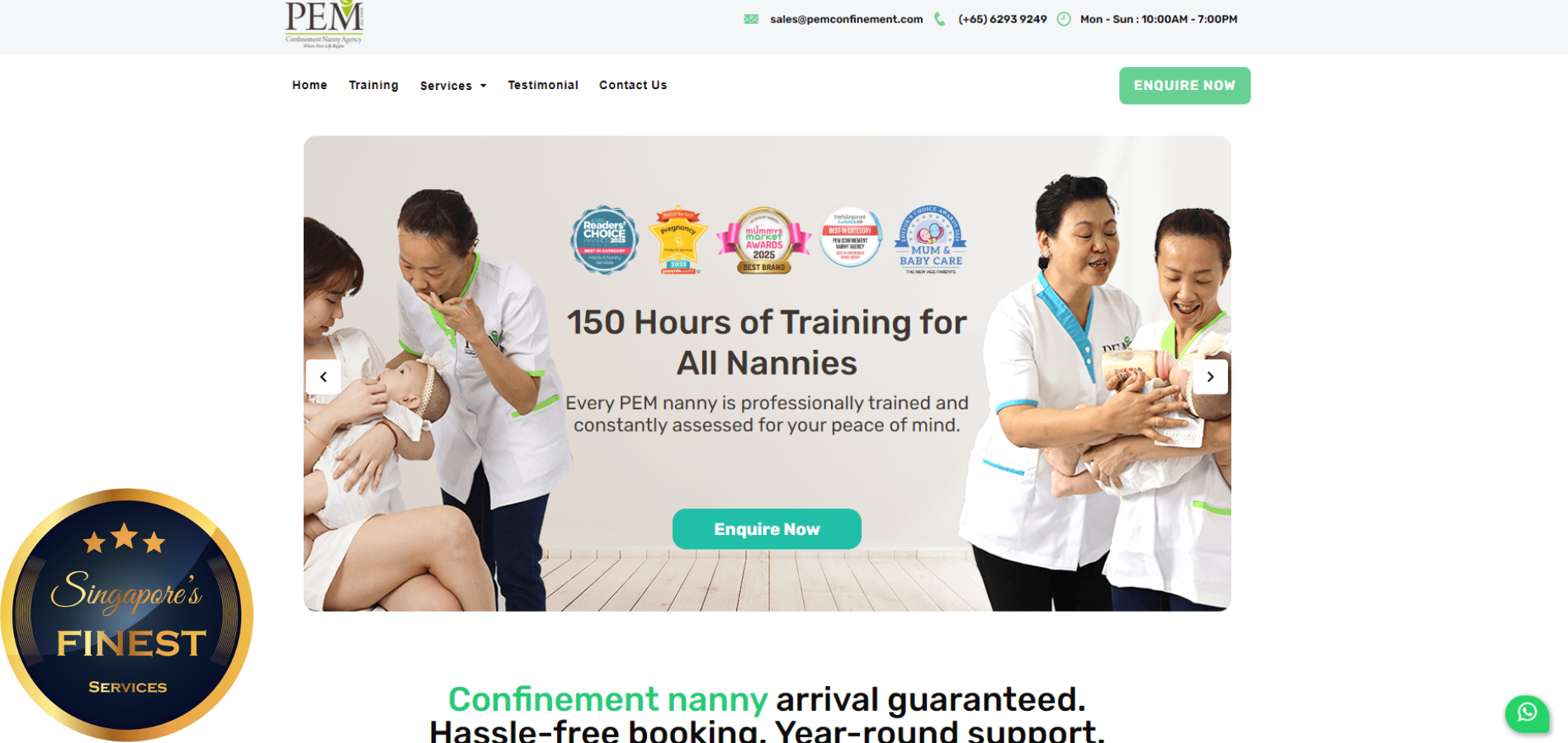 PEM Confinement Nanny - Confinement Nanny Services Singapore