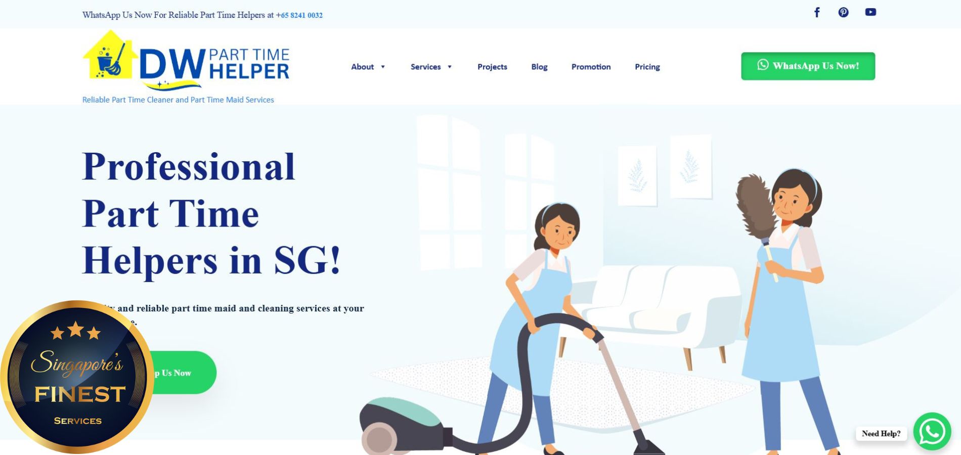 DW Part Time Helper Singapore - House Cleaning Services Singapore