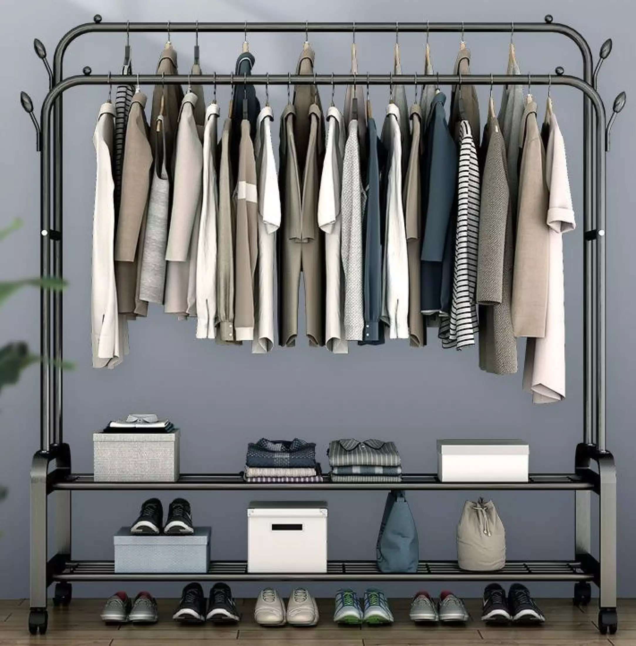 sturdy indoor clothes rack