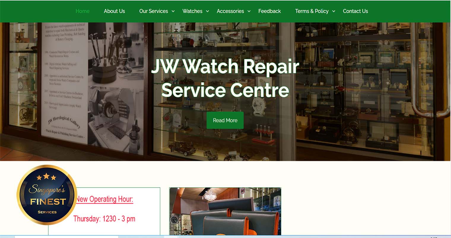 JW Horological Gallery - Watch Repair Singapore