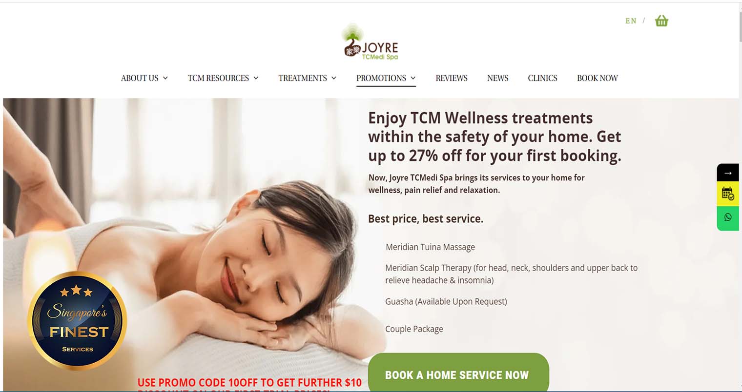 Joyre TCM Home Massage - Home Massage Singapore