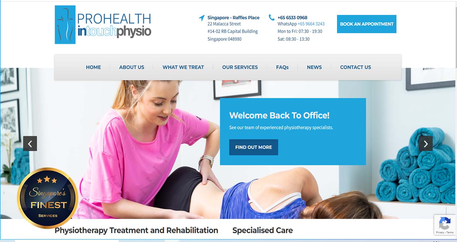Prohealth In Touch  - Physiotherapy Clinics Singapore