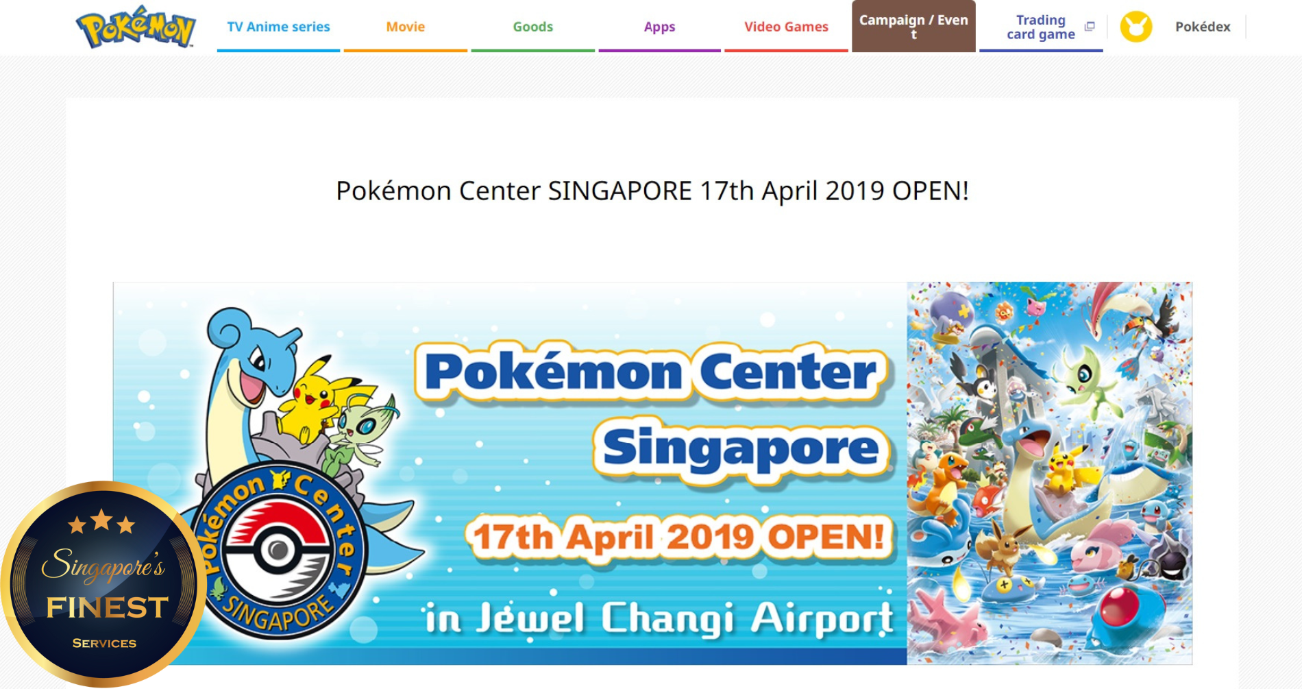 Pokemon Center - Jewel Changi Airport Shops Singapore