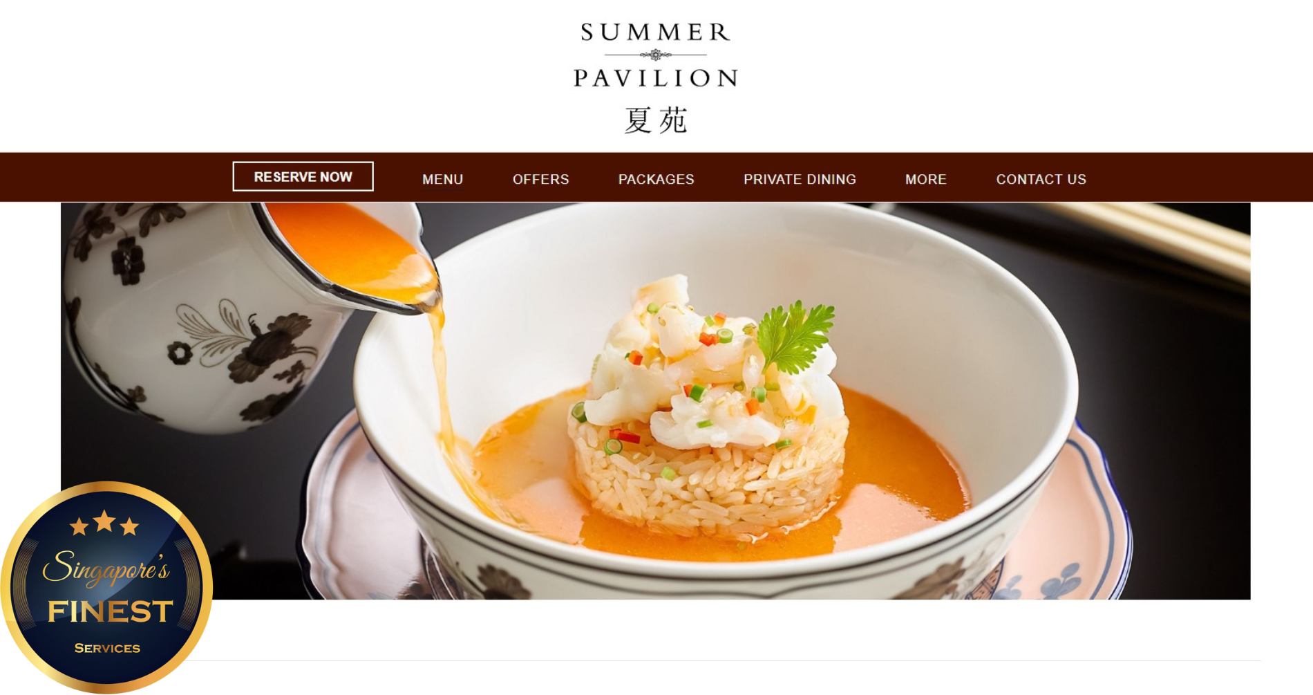 Summer Pavilion - Chinese Restaurant Singapore