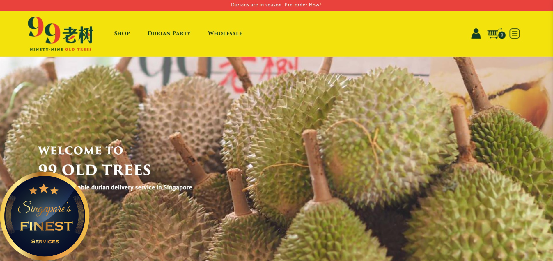 99 Old Trees Pte Ltd - Durian Delivery Services Singapore