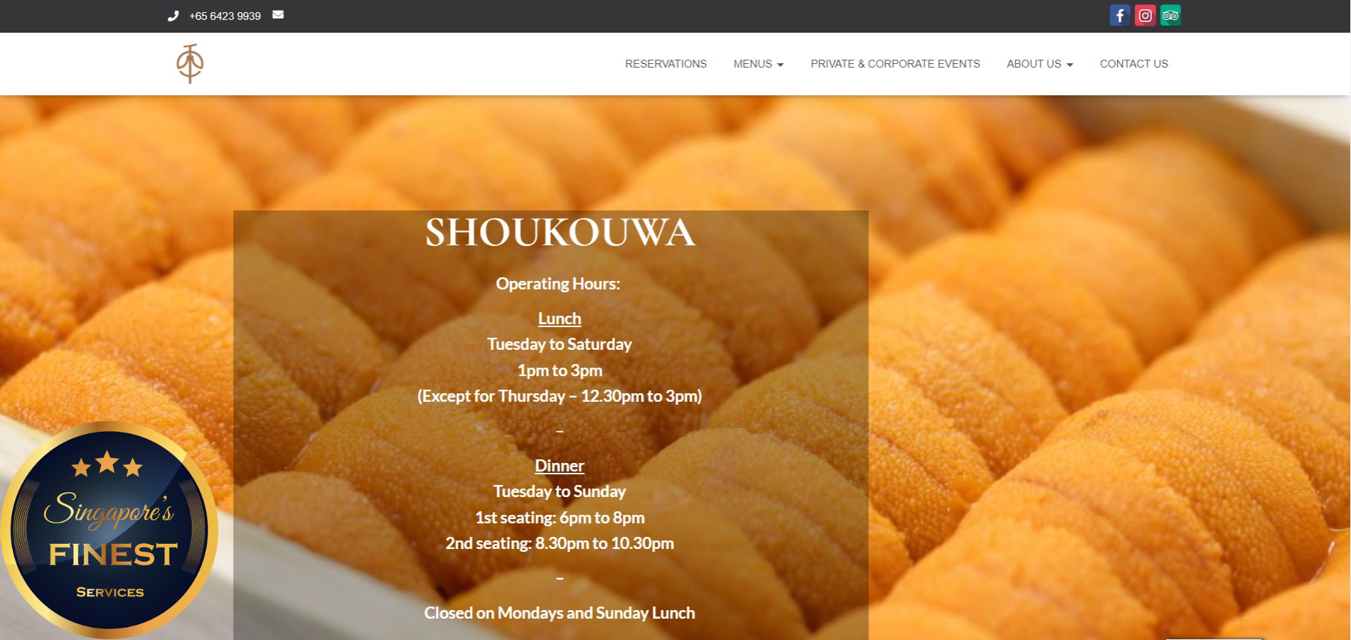 Shoukouwa - Omakase Restaurants Singapore