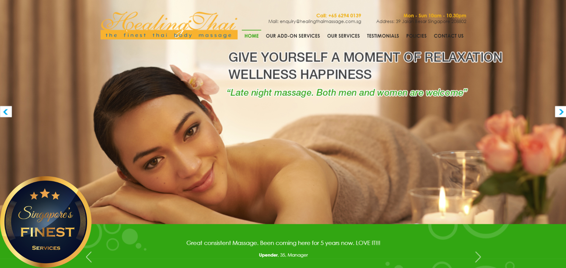 The Finest Balinese Massage in Singapore