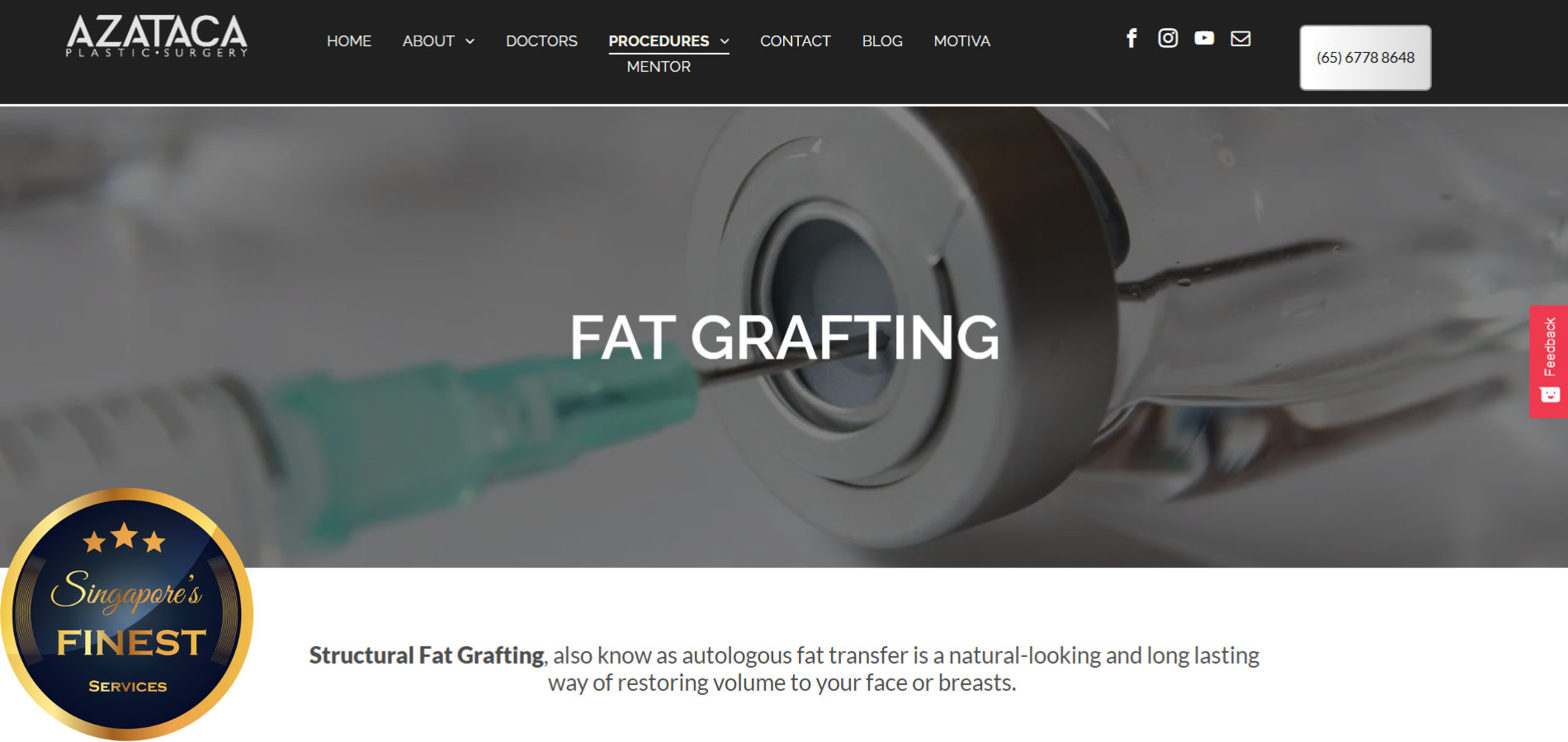 The Finest Fat Grafting Clinics in Singapore