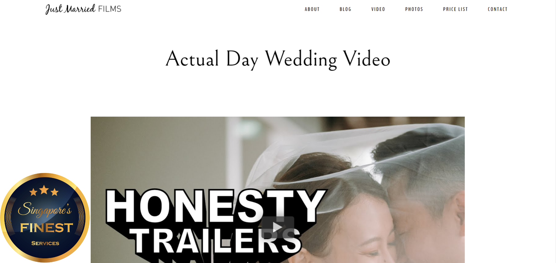 The Finest Wedding Videographers in Singapore