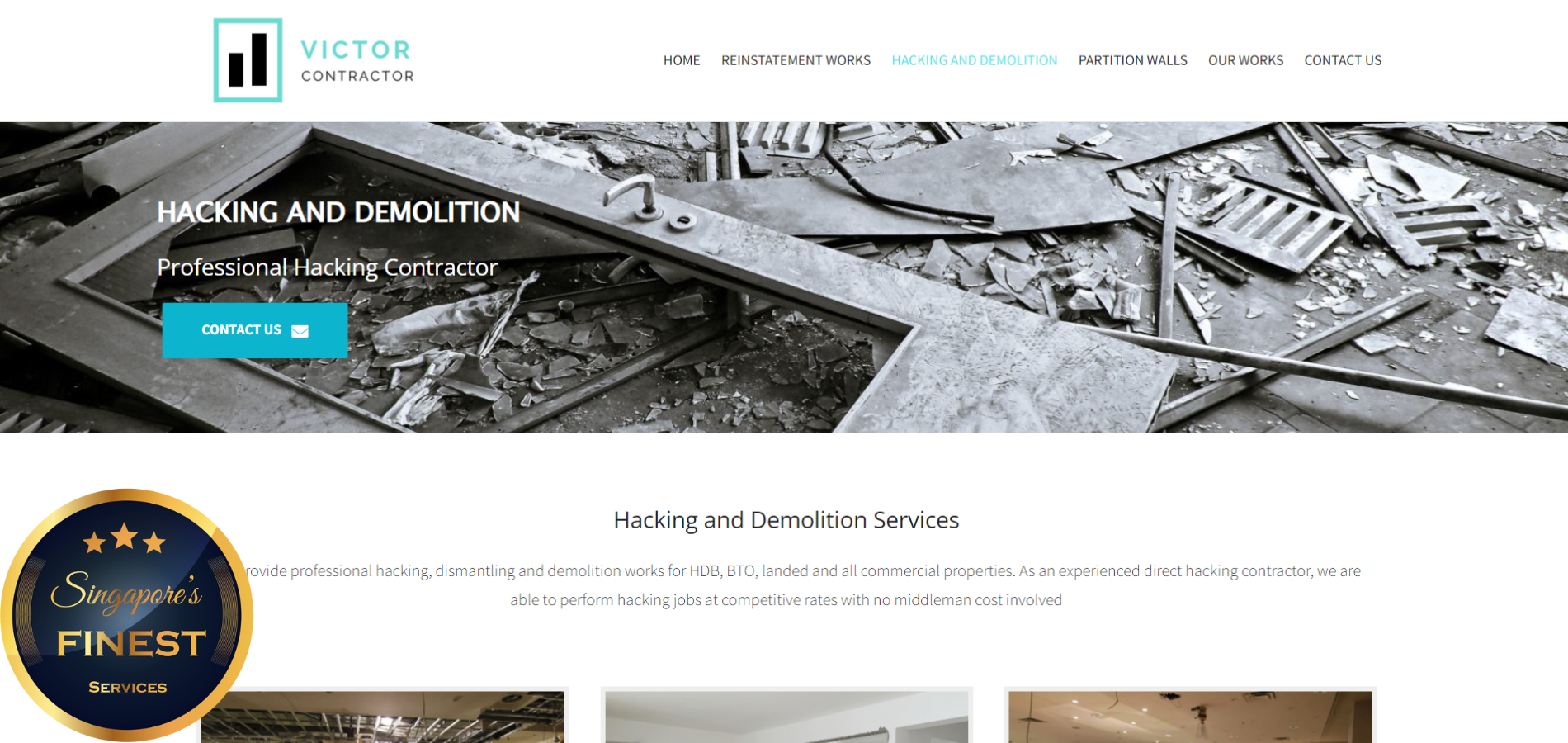 The Finest Hacking and Demolition Contractors in Singapore