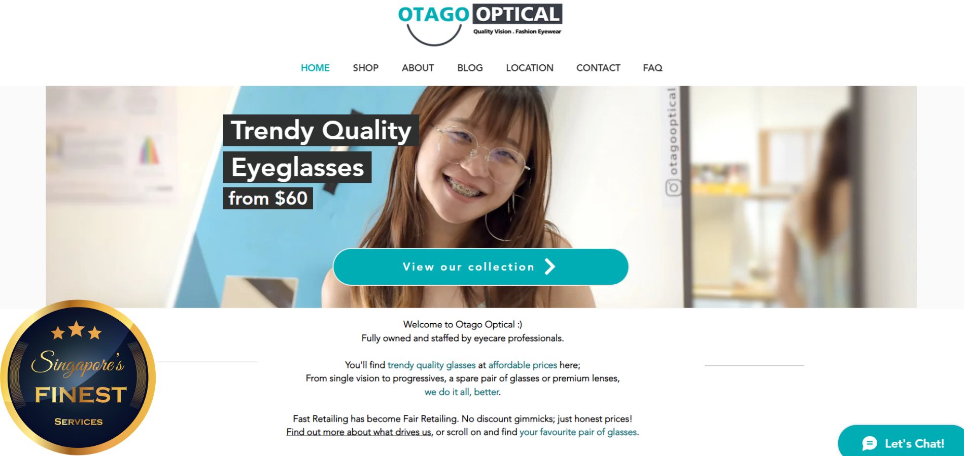 Otago Optical - Spectacle Shops Singapore