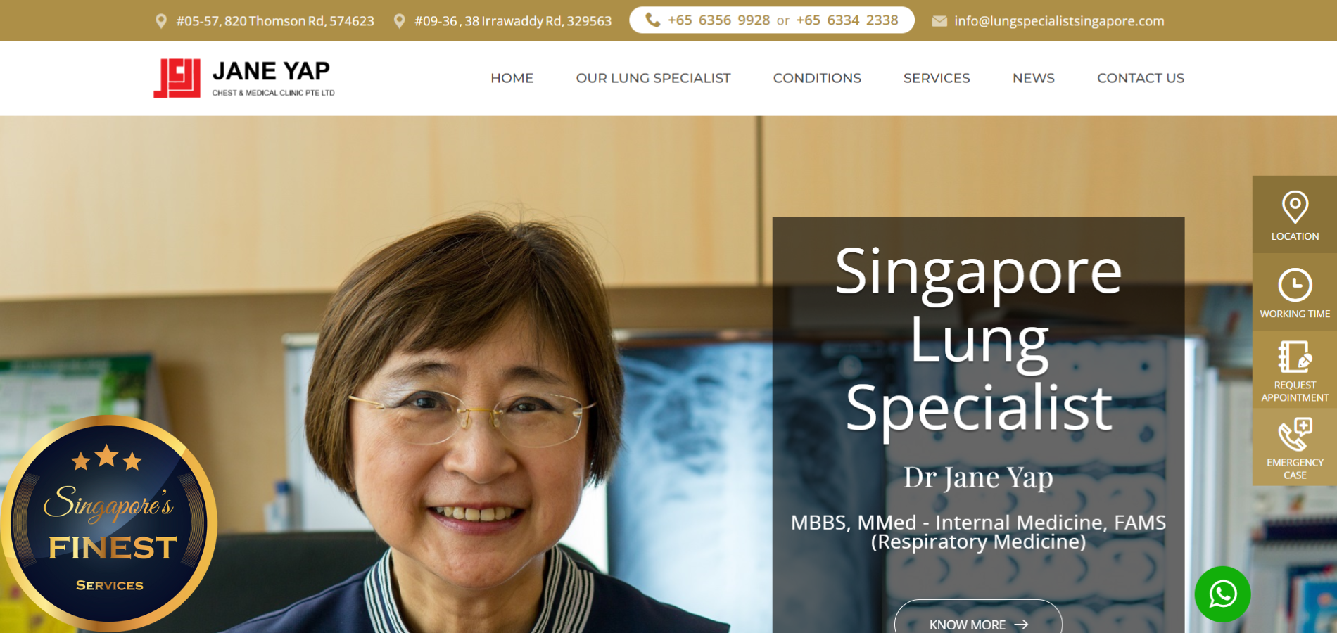 The Finest Respiratory Specialist in Singapore