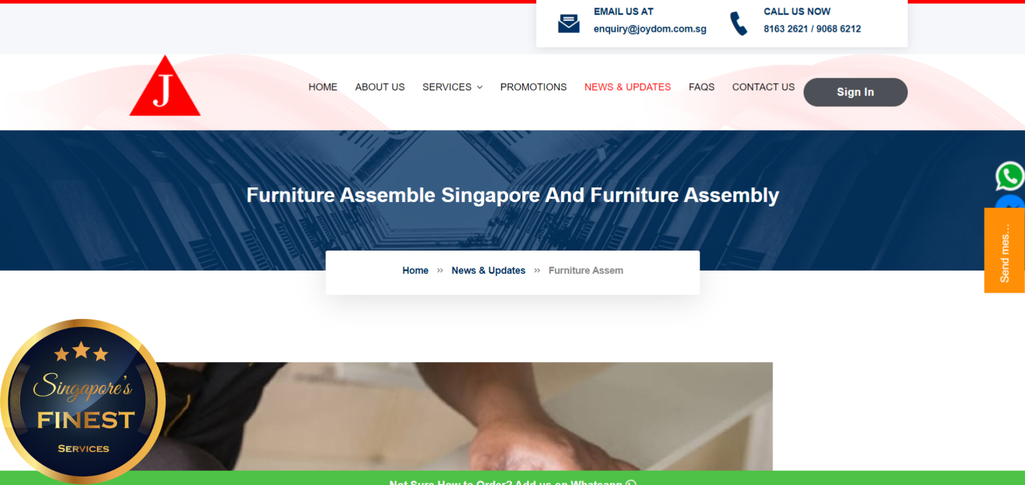 8 Trustworthy Furniture Assembly Services in Singapore [2024]