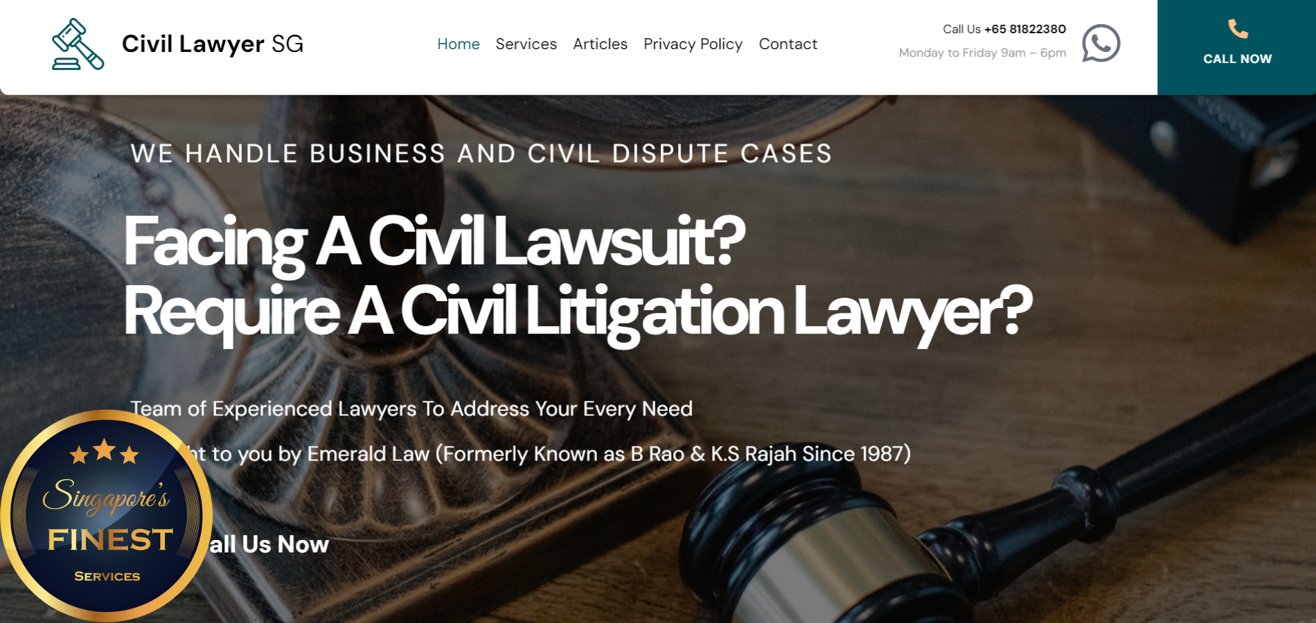 The Finest Civil Litigation Lawyers in Singapore