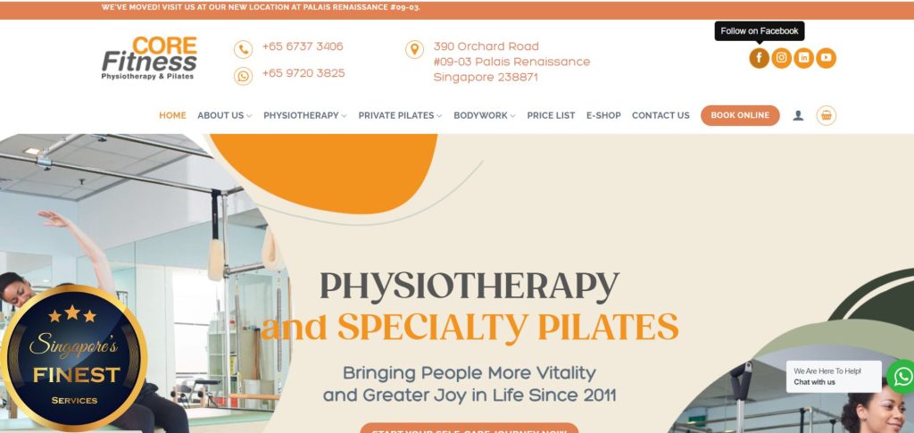 Core Fitness Physiotherapy and Pilates - Physiotherapy Clinics Singapore