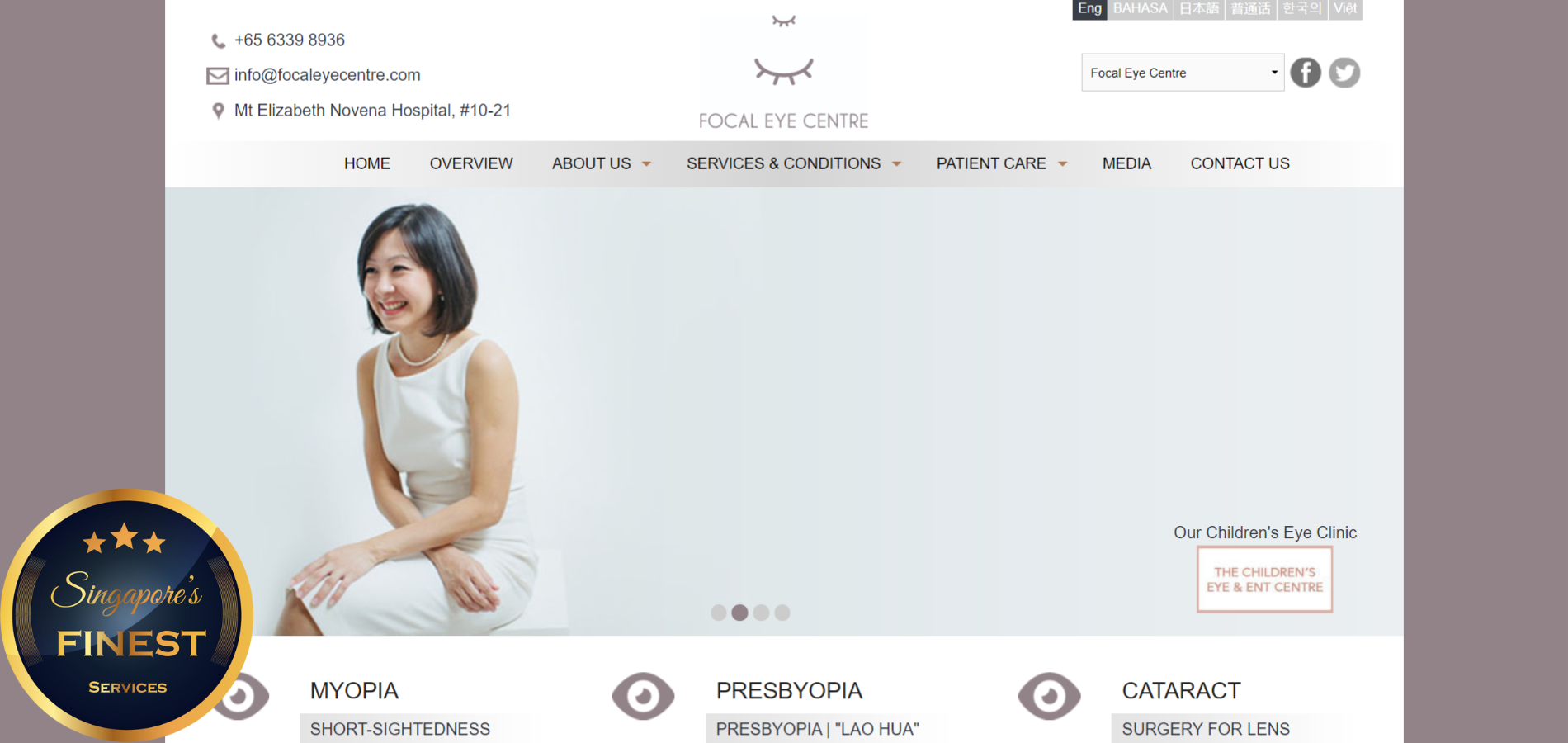 The Finest Eye Specialists in Singapore