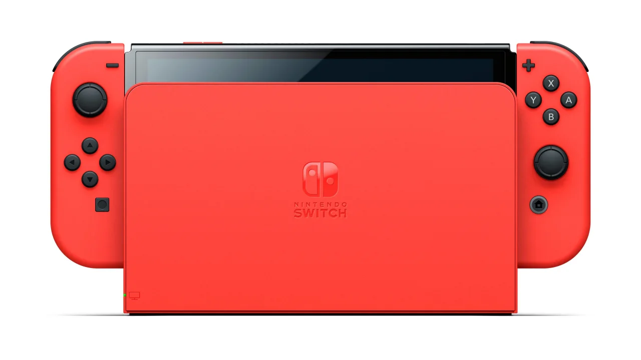 The New Mario Red Nintendo Switch OLED