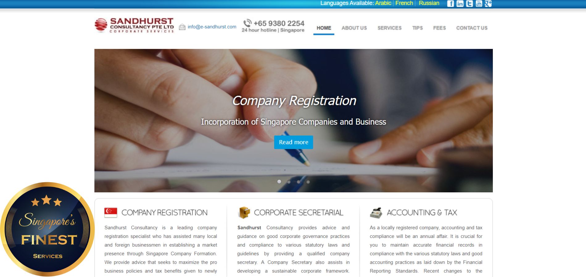 Sandhurst Consultancy Pte Ltd - Business Consultants in Singapore