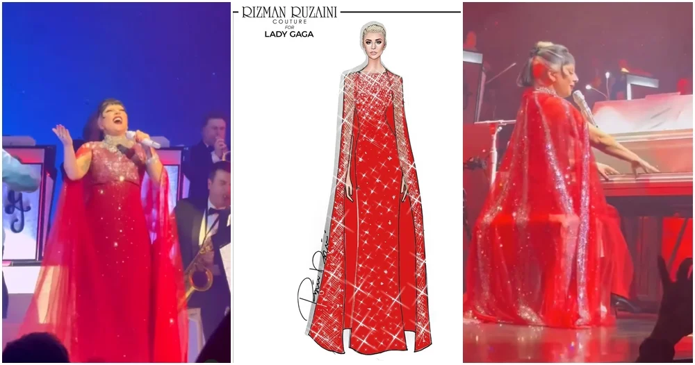 Lady Gaga wears exquisite custom dress by Malaysian designer duo in Las Vegas show