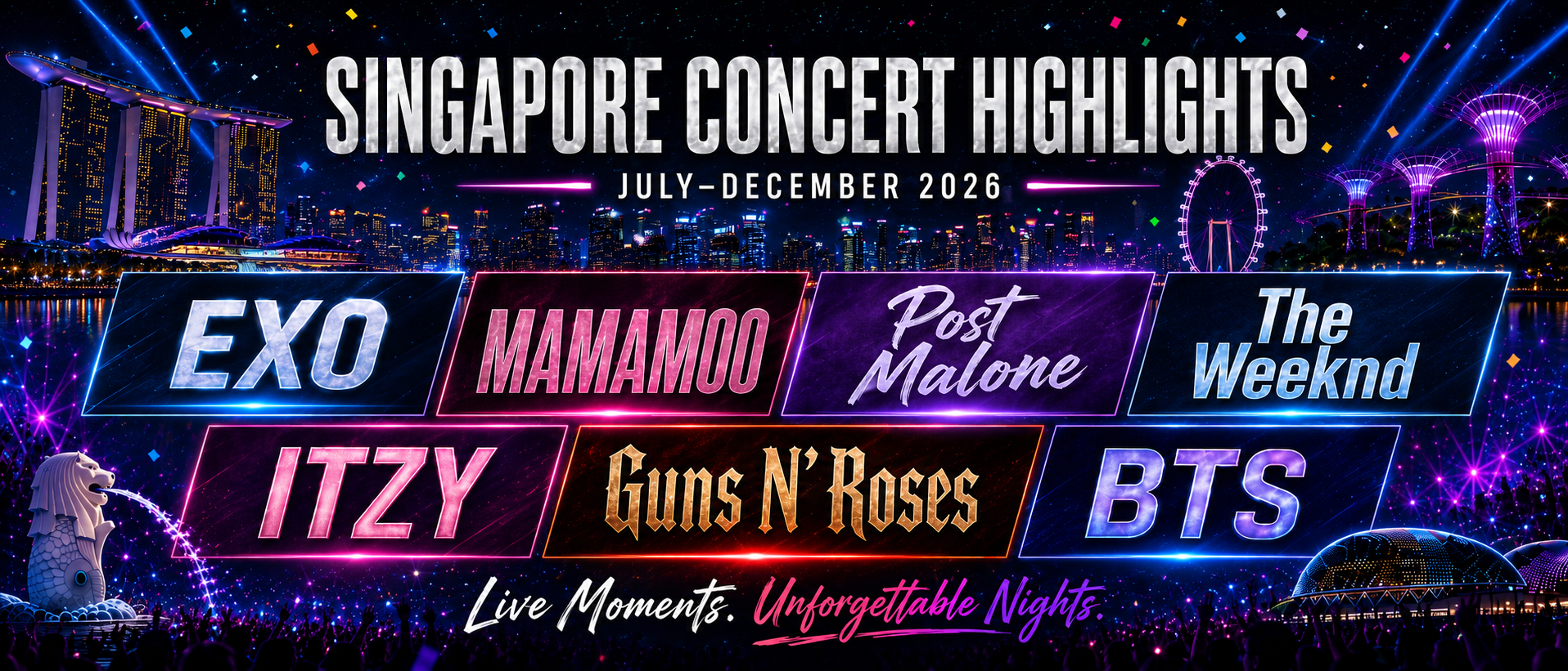 Upcoming Concerts in Singapore 2026: July to December Guide