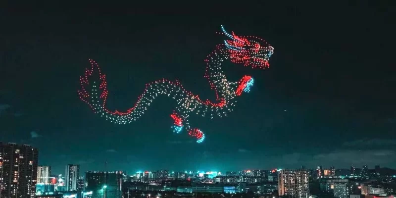 Catch a magnificent dragon themed drone light show at Marina Bay waterfront this February