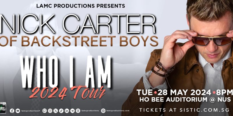 Nick Carter of Backstreet Boys Who I Am Tour in Singapore