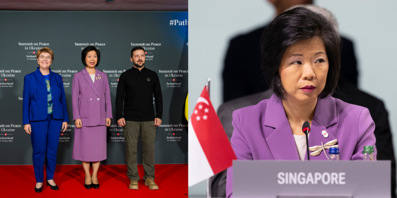 Singapore Participates in Ukraine Peace Summit, Urges Russia to Cease Hostilities