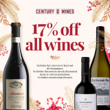 Festive Sale – Get 17% off all wines & 6% off all spirits. Century Wines
