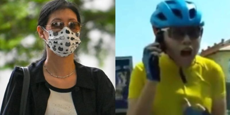 The woman who fled a viral confrontation in Katong with a cyclist on her bonnet has entered a guilty plea