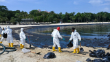 Oil Spill Clean-Up Resumes at Sentosa and East Coast Park