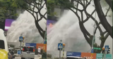 NEWater pipe leak in Orchard causes massive gush of water outside Scape mall